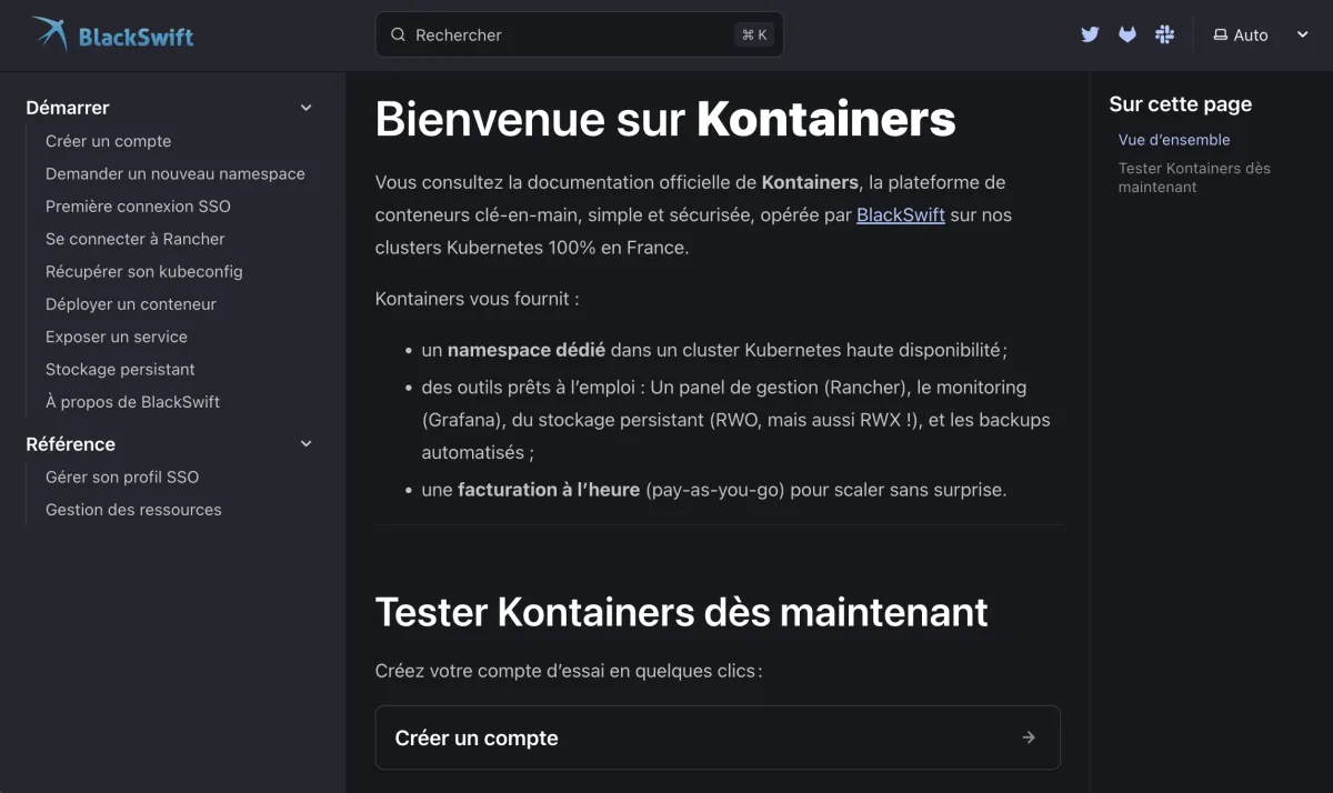 Online documentation